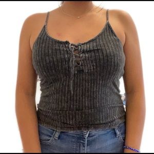 American eagle lace up shirt